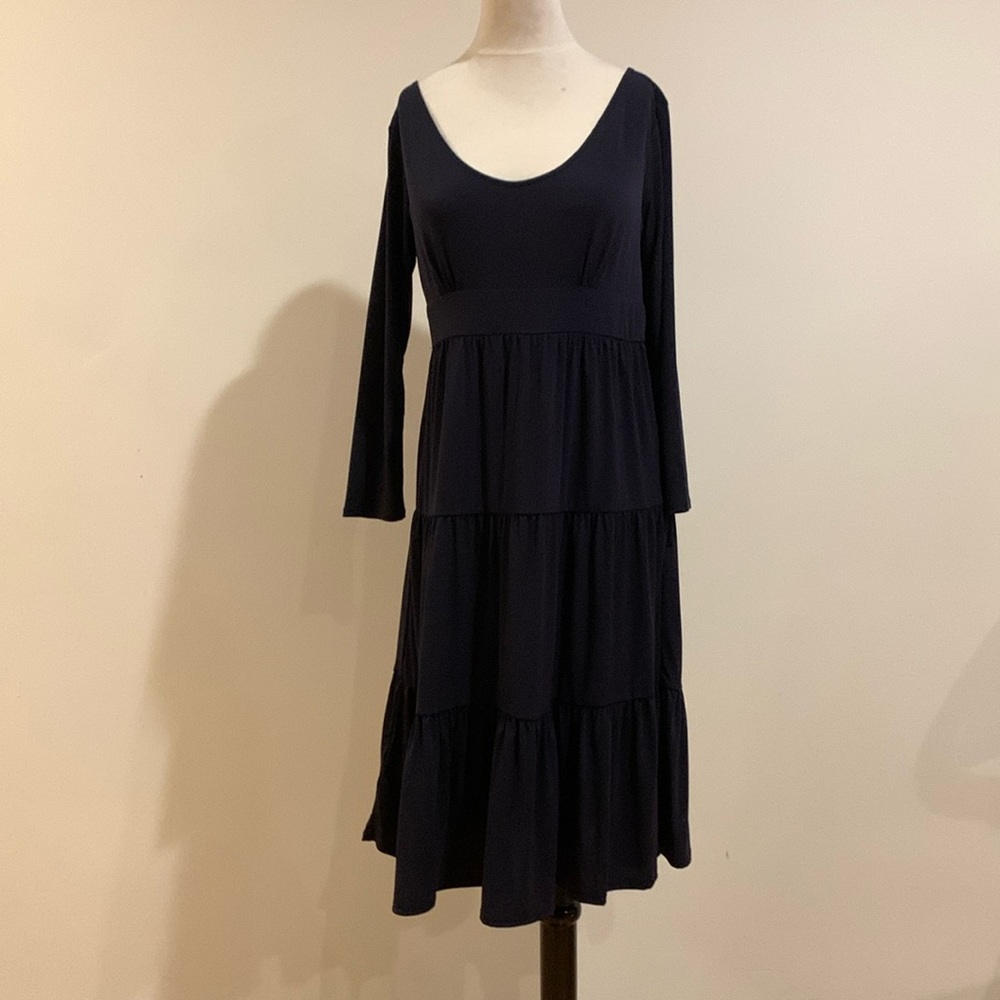 Ann Taylor Loft Black Long Sleeve Dress